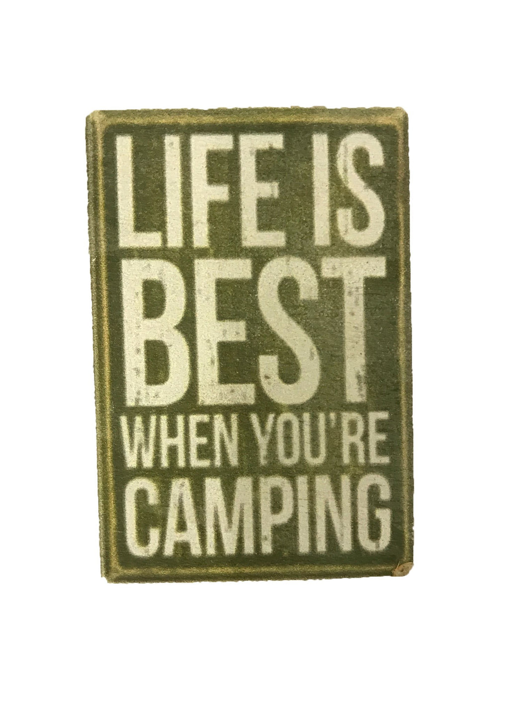 magnet - life is best when you're camping - 6x9cm