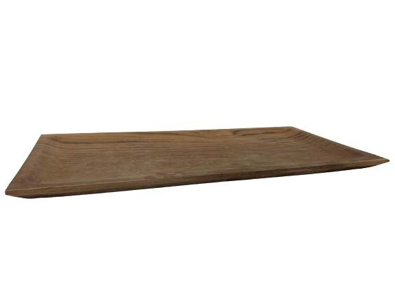 tray - flat - rectangular - teakwood - 20x45cm