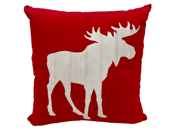 cushion full body moose red white moose 40cm Buckstone