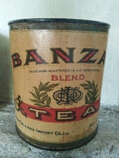 vintage style tin - banzai tea - 13cm