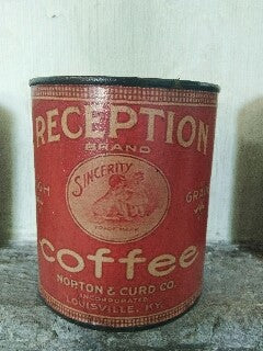 vintage style tin - r coffee - 13cm