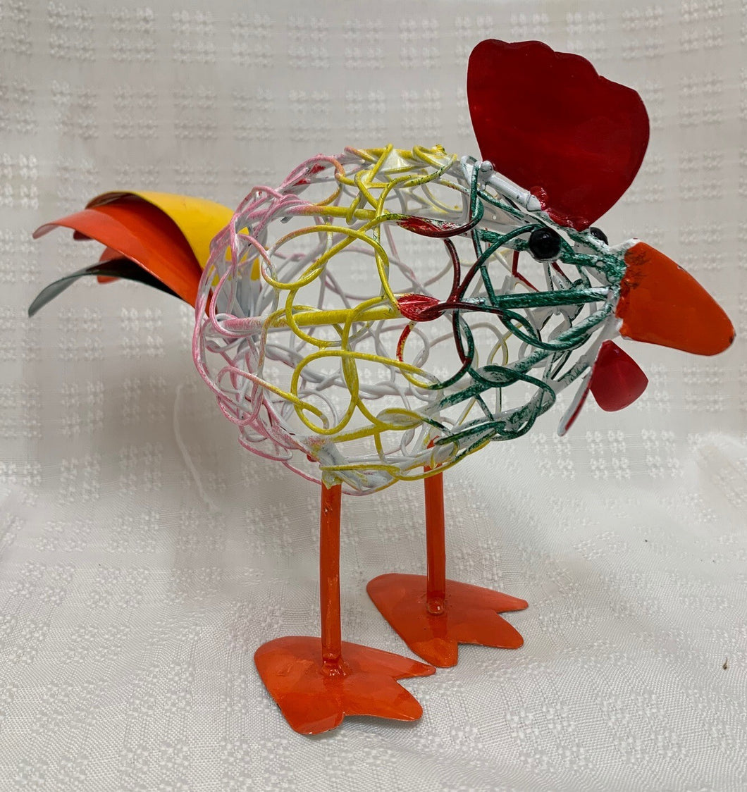 rooster - multicolour - iron coil