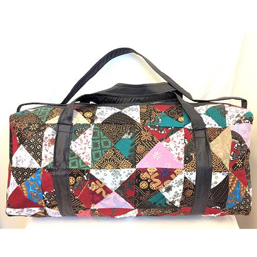 duffle/travel bag - medium - batik - patchwork