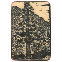 Load image into Gallery viewer, magnet - pine tree - bl/wh w/hillside - 6x9cm
