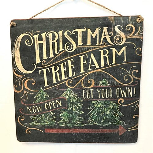 sign - christmas tree farm - 25X40cm