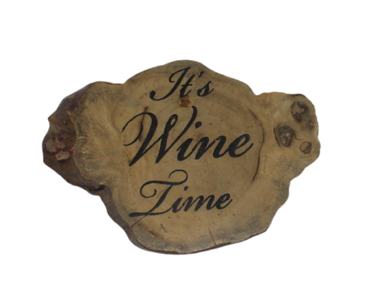 magnet - crossection wood - it's wine time - natural