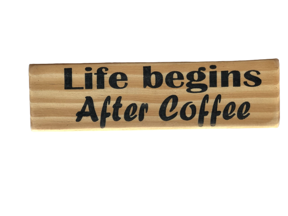 magnet - coffee - rectangle - life begins after coffee