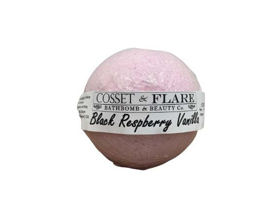 cosset & flare - bath bomb - black raspberry