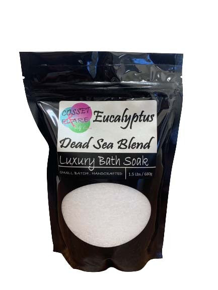 cosset & flare - bath soaks (salts) - eucalyptus dead sea salt blend