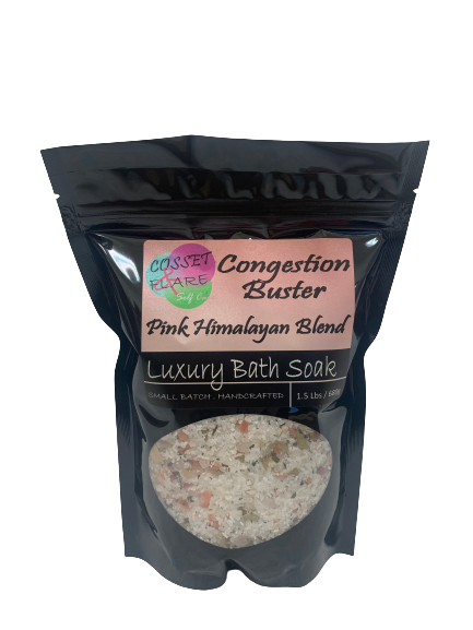cosset & flare - bath soaks (salts) - congestion buster pink himalyan