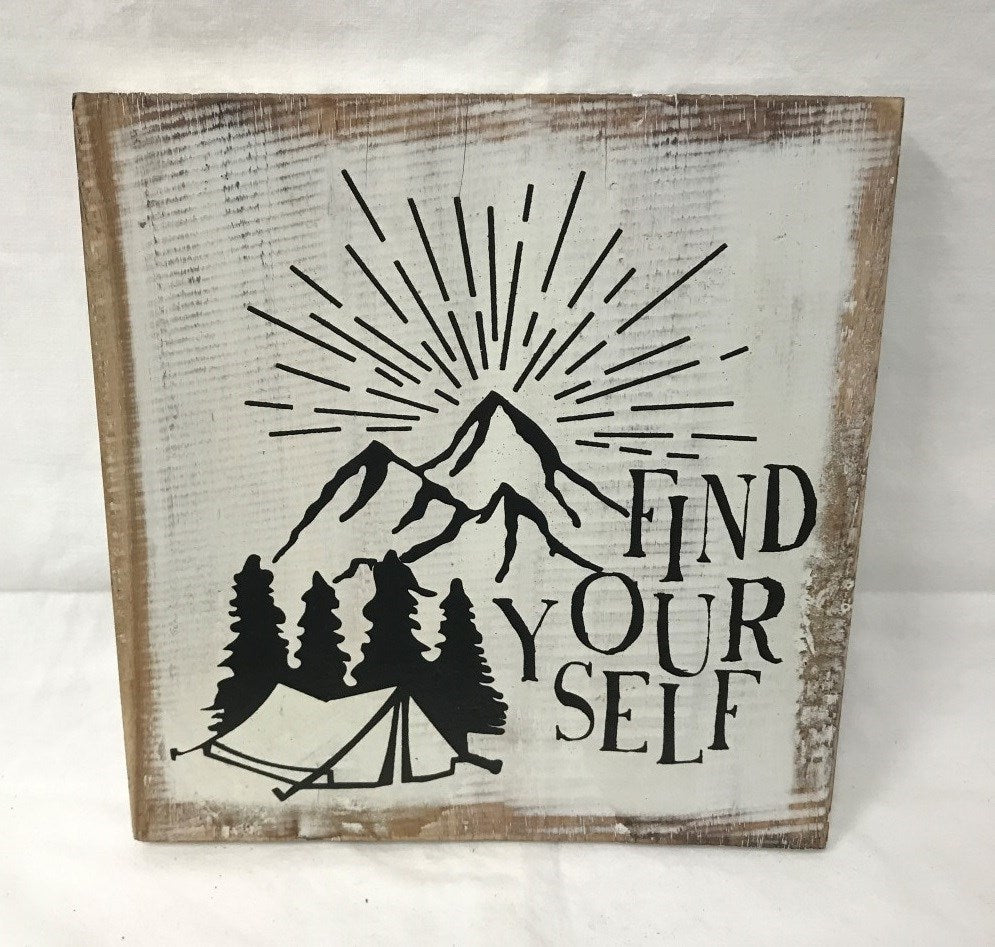 sign - find your self - 20x20cm