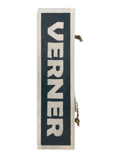 Load image into Gallery viewer, road sign - verner - dark blue w/ white - 30x8
