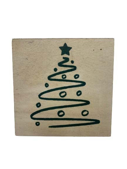 coaster - christmas - tree (squiggle/abstract)