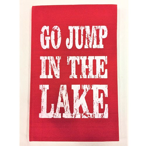 notebook - 'go jump in the lake' - red