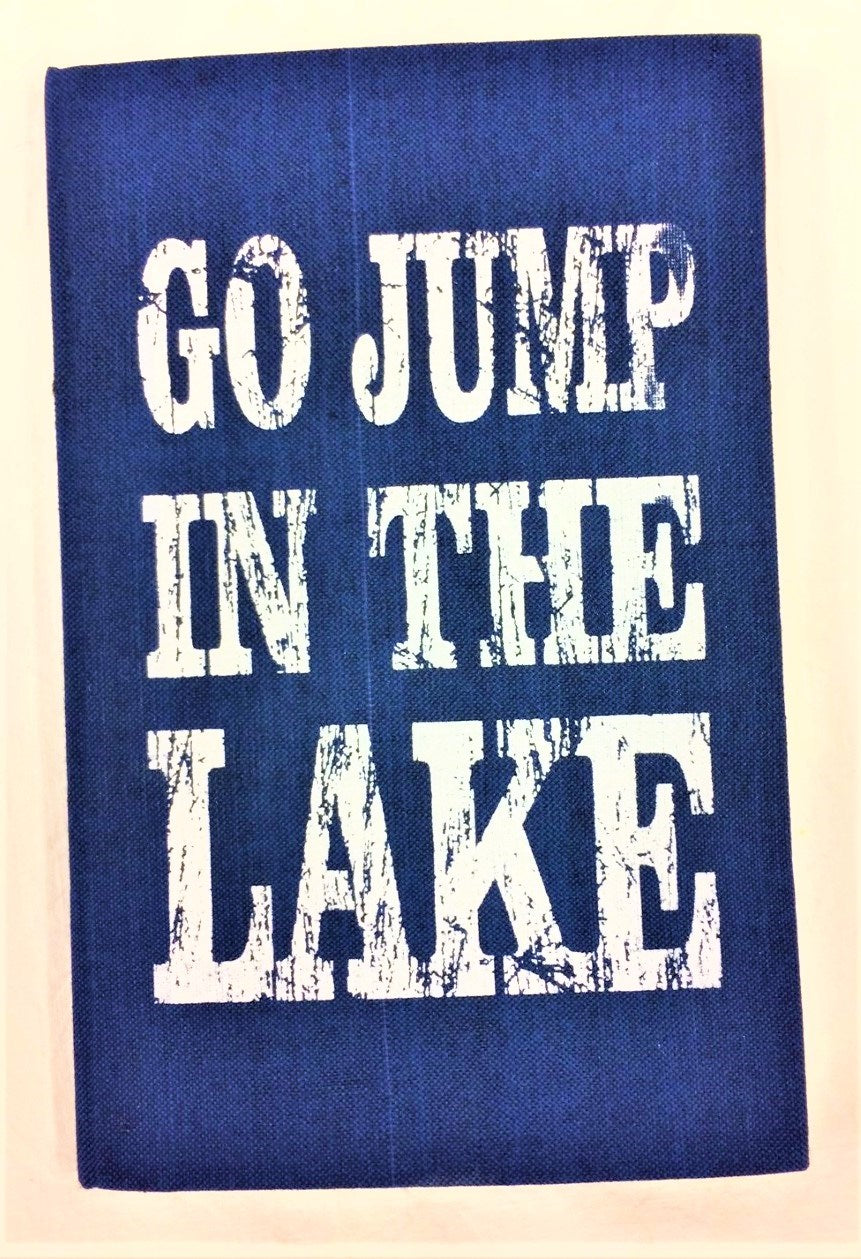 notebook - 'go jump in the lake' - royal blue