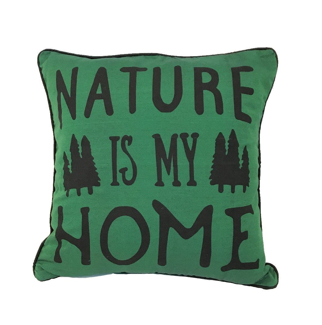cushion - nature is my home - green - 40cm
