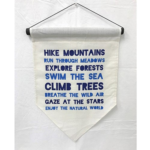 flag - hike mountains - 50x35cm