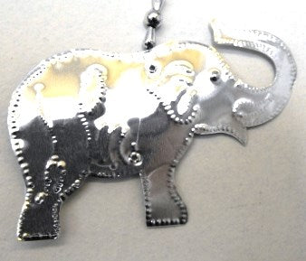 string - tin/bead - 1.5m - elephant (no mirror)