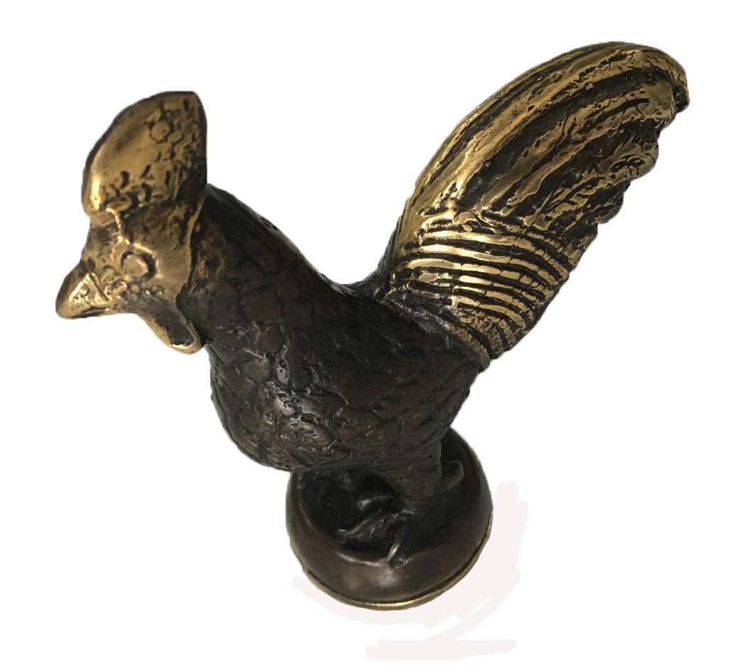 rooster - bronze - 9cm
