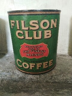 vintage style tin - club coffee - 13cm