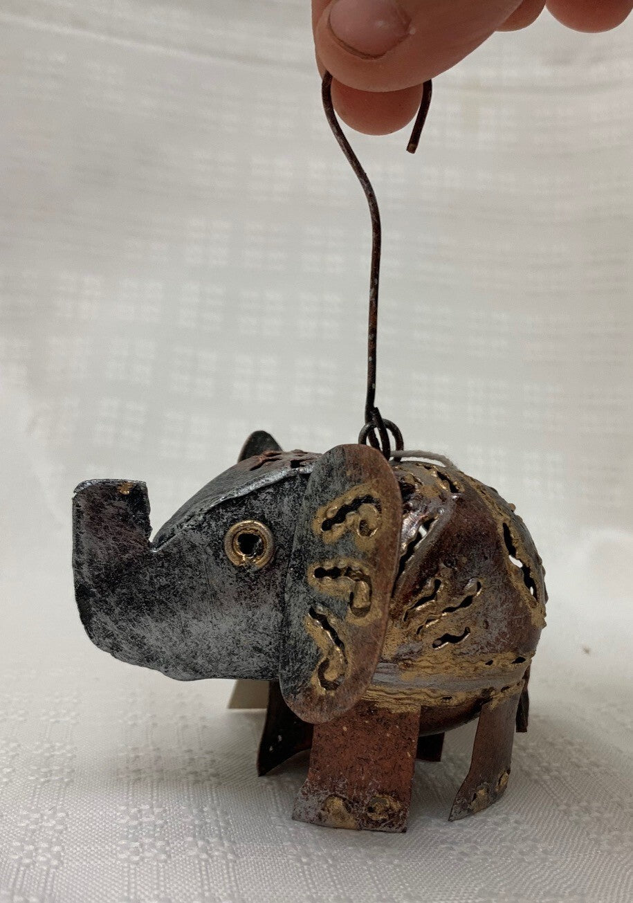 hanging ornament - elephant - mini - iron