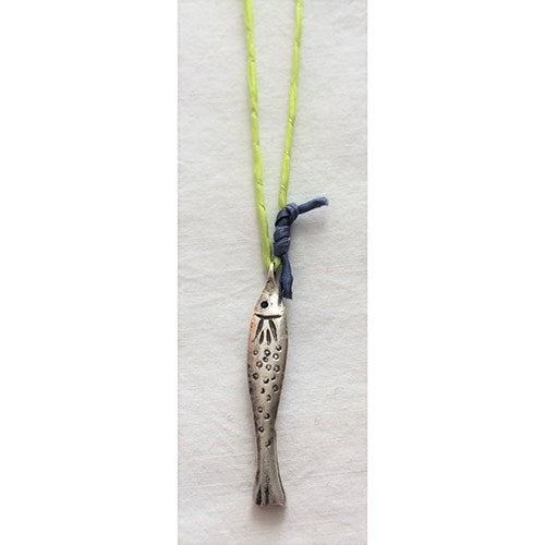 FF - fish - silk cord necklace