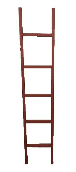 t&p -  timber - 6' ladder  w/5 rungs - RED  - 6ft x 14”