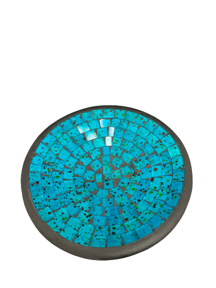 bowl - mosaic - small - turquoise - 20cm - glass bowl