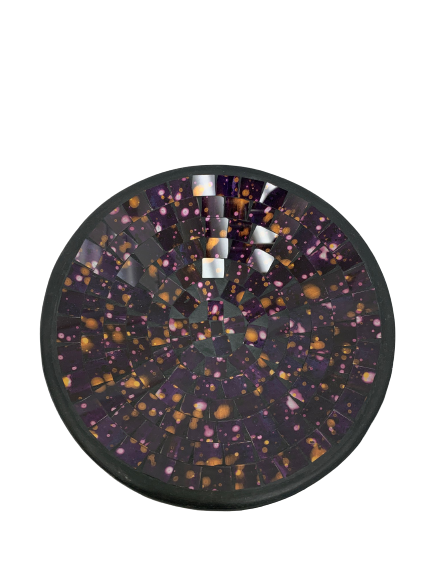 bowl - mosaic - small - purple - 20cm - glass bowl