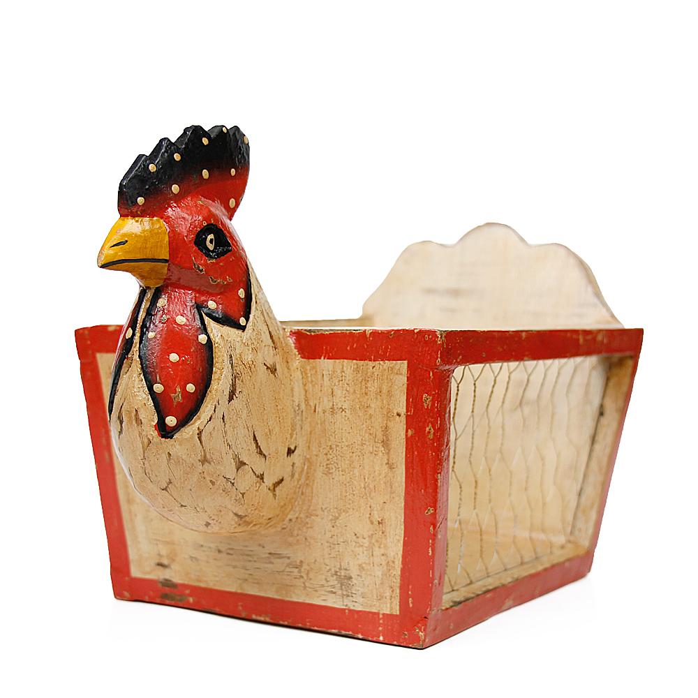 box - rooster - with mesh - red